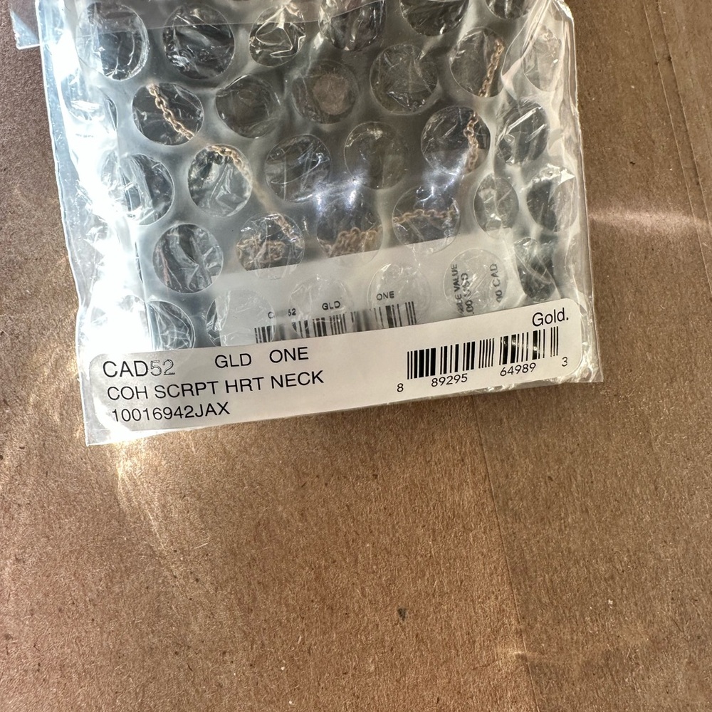 COACH Script Heart Necklace - Picture 5 of 5